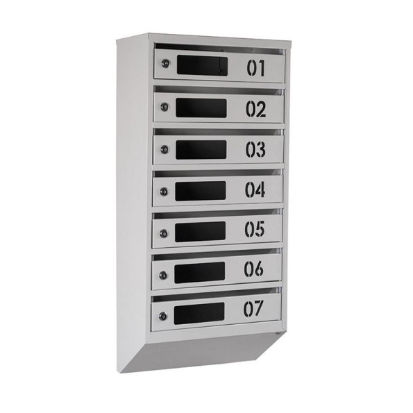 Почтовый ящик Серый 7 секций 85х39х20 см ГАЛЛА