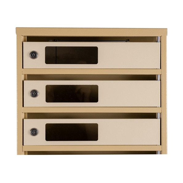Почтовый бежевый ящик 4 секции 55х39х20 см ГАЛЛА -
                                                        Фото 4