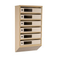 Почтовый ящик Бежевый на 6 секций 75х39х20 см ГАЛЛА