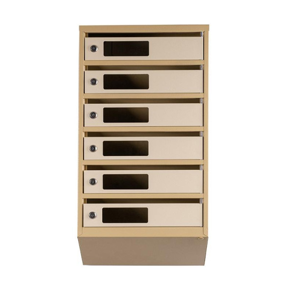 Почтовый ящик Бежевый на 6 секций 75х39х20 см ГАЛЛА -
                                                        Фото 2