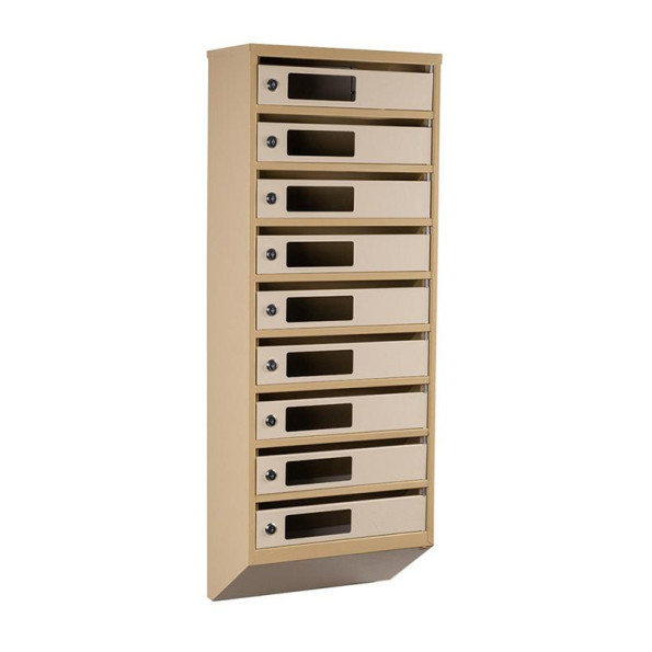 Почтовый ящик 9 секций Бежевый 105х39х20 см ГАЛЛА