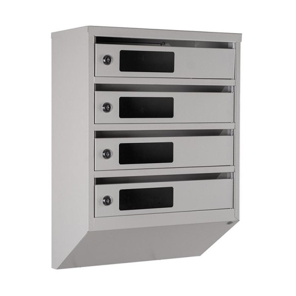 Почтовый ящик 4 секции 55х39х20 см Серый ГАЛЛА