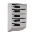Почтовый ящик 5 секций 65х39х20 см Серый ГАЛЛА