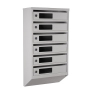 Почтовый ящик 6 секций 75х39х20 см Серый ГАЛЛА