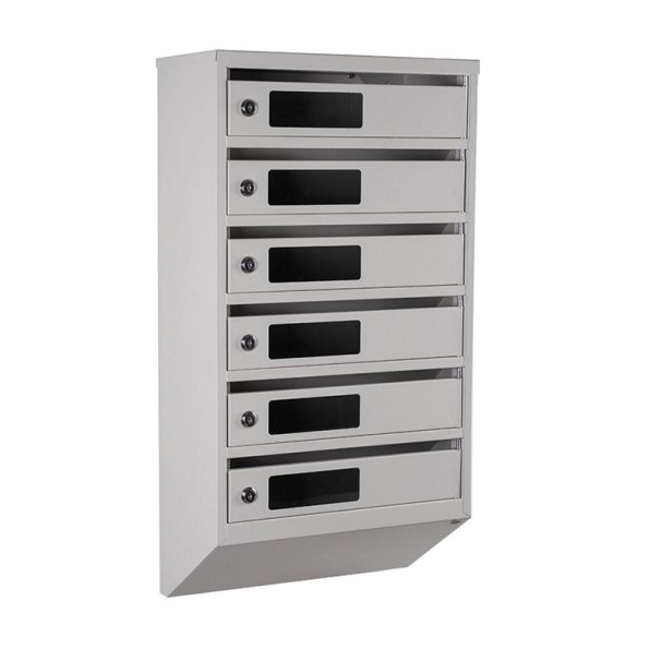 Почтовый ящик 6 секций 75х39х20 см Серый ГАЛЛА