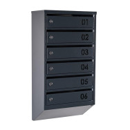 Почтовый ящик 6 секций Антрацит 75х39х20 см ГАЛЛА