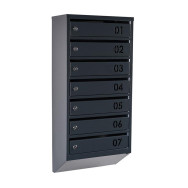 Почтовый ящик 7 секций Антрацит 85х39х20 см ГАЛЛА