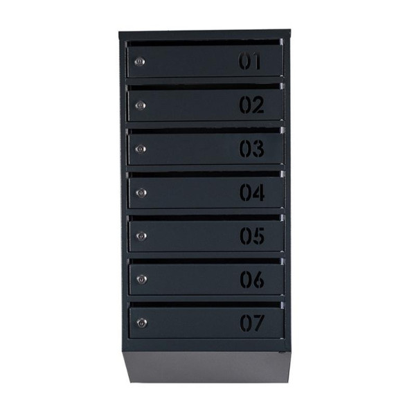 Почтовый ящик 7 секций Антрацит 85х39х20 см ГАЛЛА -
                                                        Фото 2