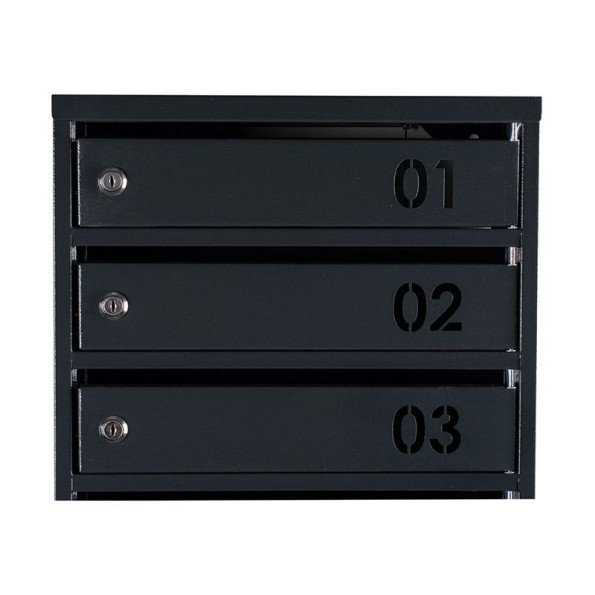 Почтовый ящик 9 секций Антрацит 105х39х20 см ГАЛЛА -
                                                        Фото 3