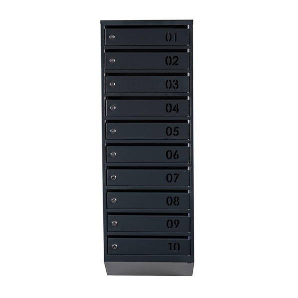 Почтовый ящик 9 секций Антрацит 115х39х20 см ГАЛЛА -
                                                        Фото 2