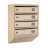 Почтовый ящик 4 секции 55х39х20 см Бежевый ГАЛЛА