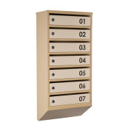 Почтовый бежевый ящик на 7 секций 85х39х20 см ГАЛЛА
