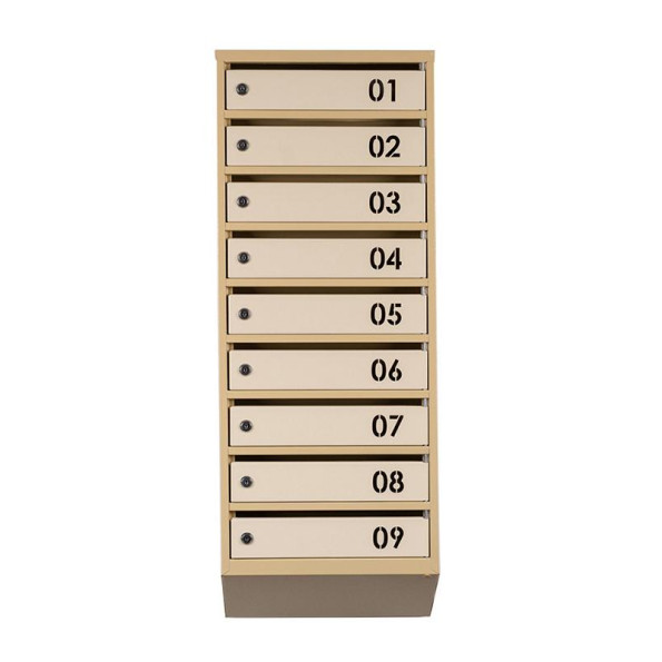 Почтовый бежевый ящик 9 секций 105х39х20 см ГАЛЛА -
                                                        Фото 2