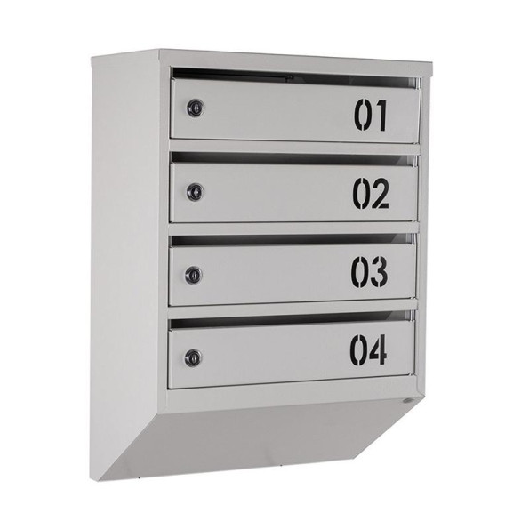 Почтовый ящик 4 секции Серый 55х39х20 см ГАЛЛА
