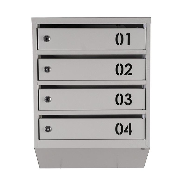 Почтовый ящик 4 секции Серый 55х39х20 см ГАЛЛА -
                                                        Фото 2