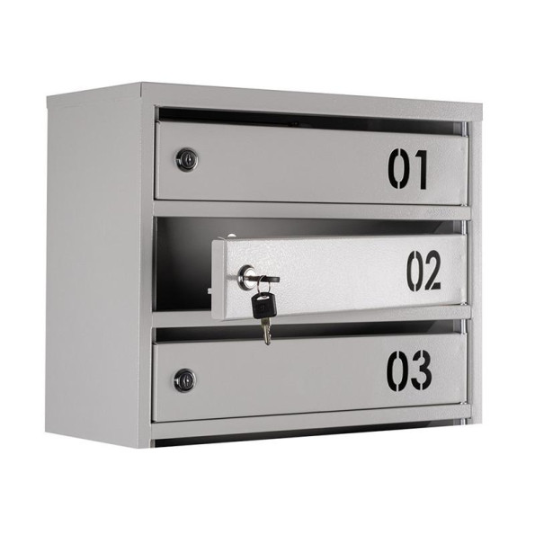 Почтовый ящик 6 секций Серый 75х39х20 см ГАЛЛА -
                                                        Фото 3