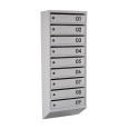 Почтовый серый ящик 9 секций с цифрами 105х39х20 см ГАЛЛА