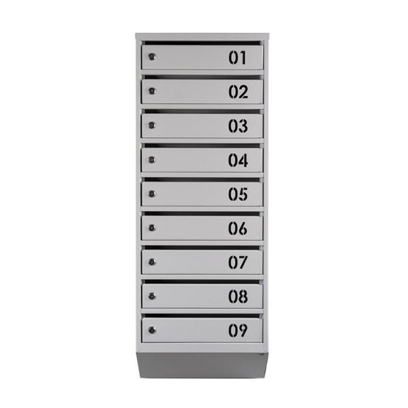 Почтовый серый ящик 9 секций с цифрами 105х39х20 см ГАЛЛА -
                                                        Фото 2