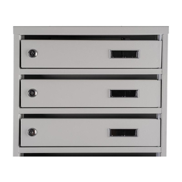 Почтовый серый ящик 4 секции 55х39х20 см ГАЛЛА -
                                                        Фото 4