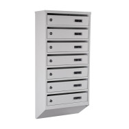 Почтовый серый ящик 7 секций 85х39х20 см ГАЛЛА