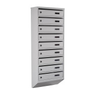 Почтовый серый ящик 9 секций 105х39х20 см ГАЛЛА