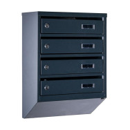 Почтовый ящик 4 секции Антрацит 55х39х20 см ГАЛЛА