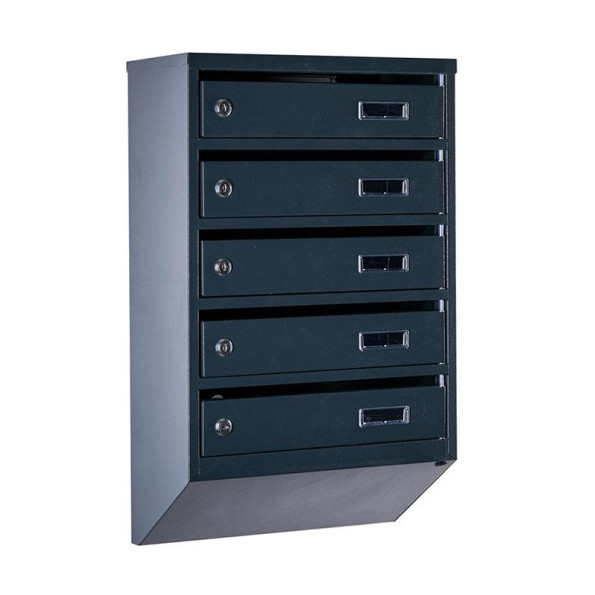 Почтовый ящик 5 секций Антрацит 65х39х20 см ГАЛЛА