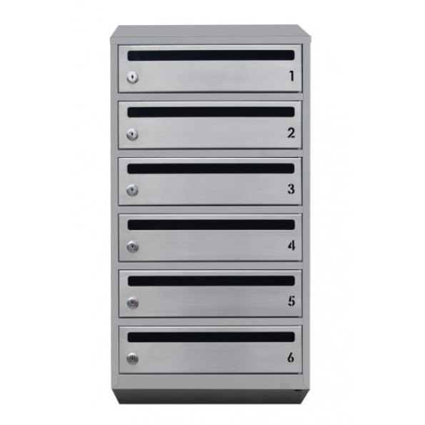 Почтовый ящик на 6 секций 80.5х39х20 см Серый ГАЛЛА -
                                                        Фото 2