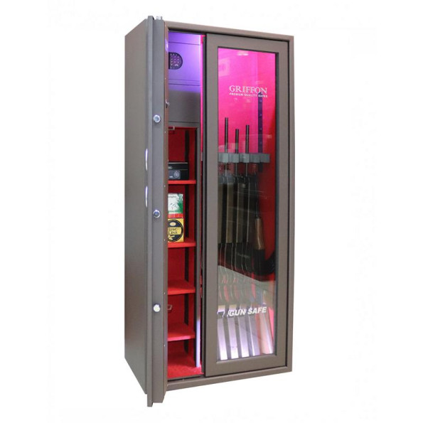 Сейф оружейный GRIFFON 700E BROWN с кодовым замком на 6 оружий Коричневый -
                                                        Фото 2