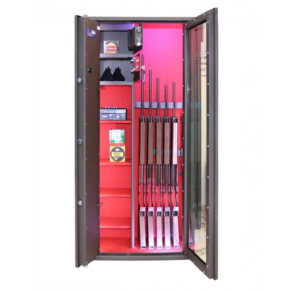 Сейф оружейный GRIFFON 700E BROWN с кодовым замком на 6 оружий Коричневый -
                                                        Фото 3