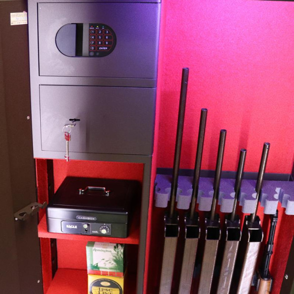 Сейф оружейный GRIFFON 700E BROWN с кодовым замком на 6 оружий Коричневый -
                                                        Фото 4