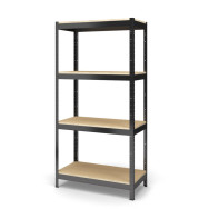 Стелаж металевий 120х120х45 см ЧОРНИЙ 4 полиці ДСП ХАРДІ для дому, гаражу Стелаж металевий 120х120х45 см ЧОРНИЙ 4 полиці ДСП ХАРДІ для дому, гаражу