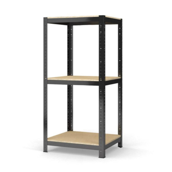 Стелаж металевий 90x40x40 см ЧОРНИЙ 3 полички ДСП (10 мм) БОНА-ПРО