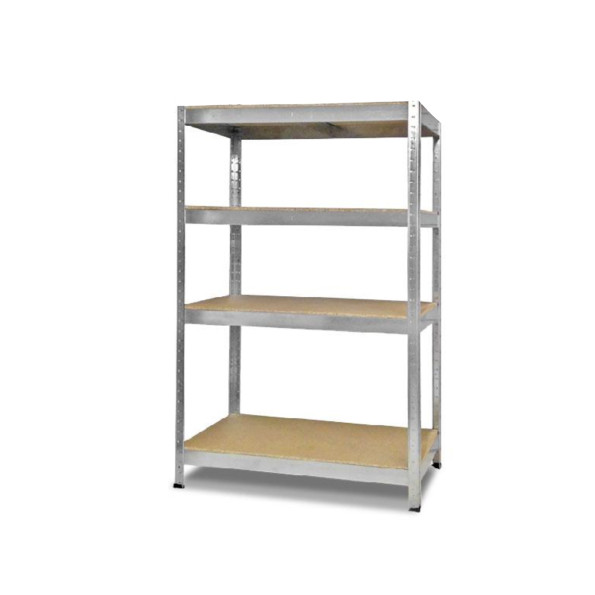 Стеллаж металлический 180х100х60 см ЦИНК 4 полки ДСП ХАРДИ для дома, гаража