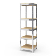 Стелаж металевий 180х40х40 см ЦИНК 5 полиць ДСП ХАРДИ для дому, гаражу