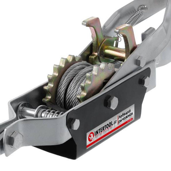 Лебідка важільна 4 тонни, 2 положення, 3.00 м x 5.5 мм трос, рабоча довжина троса 1.50 м -
                                                        Фото 4