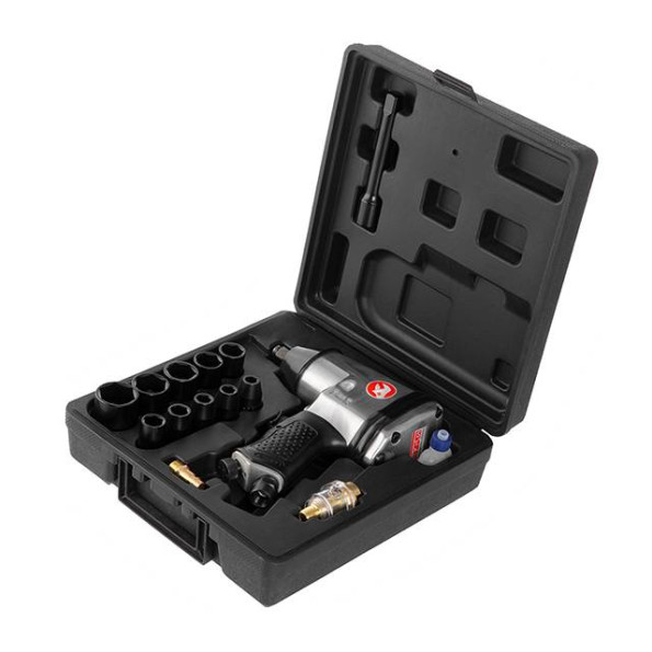 Гайковерт пневматичний у кейсі + набір головок 17 од. 1/2 Гайковерт пневматичний у кейсі + набір головок 17 од. 1/2
