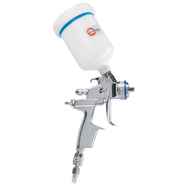 Краскопульт пневматический HVLP II профессиональный, форсунка 1.3мм, верхний пластиковый бачок 600 мл., 2бар INTERTOOL PT-0105 -
                                                        Фото 6