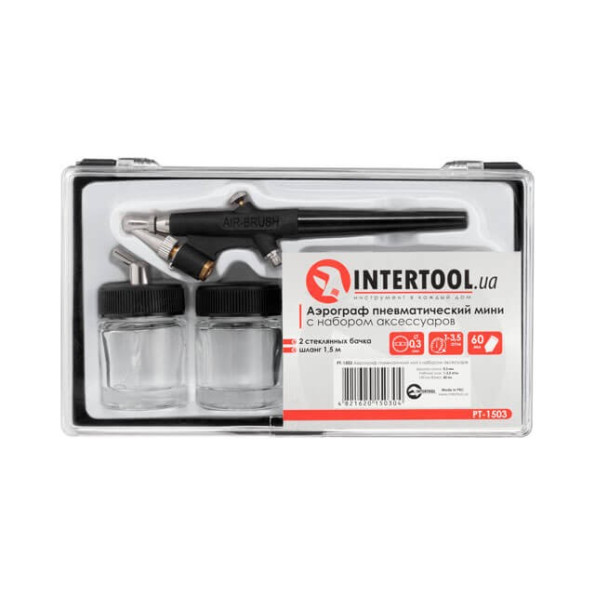 Аэрограф мини с набором аксессуаров INTERTOOL PT-1503 -
Фото 4 Аэрограф мини с набором аксессуаров INTERTOOL PT-1503 -
Фото 4