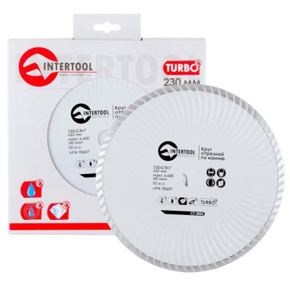 Диск отрезной по камню TURBO алмазный, 230 мм, 16-18% INTERTOOL CT-2005 -
Фото 2 Диск отрезной по камню TURBO алмазный, 230 мм, 16-18% INTERTOOL CT-2005 -
Фото 2