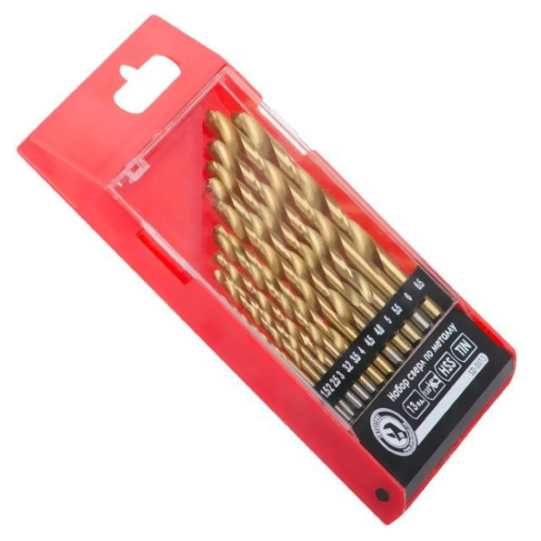 Набір свердел по металу DIN338 HSS 13шт (1.5-6.5), покриття Ti -
Фото 3 Набір свердел по металу DIN338 HSS 13шт (1.5-6.5), покриття Ti -
Фото 3