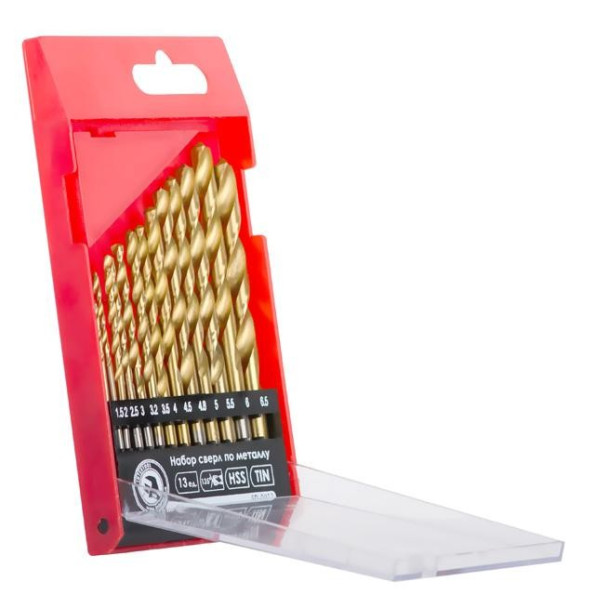 Набір свердел по металу DIN338 HSS 13шт (1.5-6.5), покриття Ti -
Фото 4 Набір свердел по металу DIN338 HSS 13шт (1.5-6.5), покриття Ti -
Фото 4