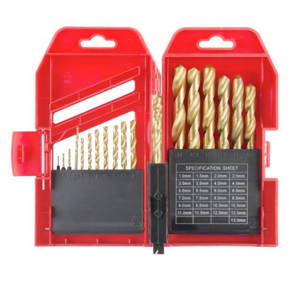 Набір свердел по металу DIN338 HSS 25шт (1.0-13.0), покриття Ti -
Фото 6 Набір свердел по металу DIN338 HSS 25шт (1.0-13.0), покриття Ti -
Фото 6