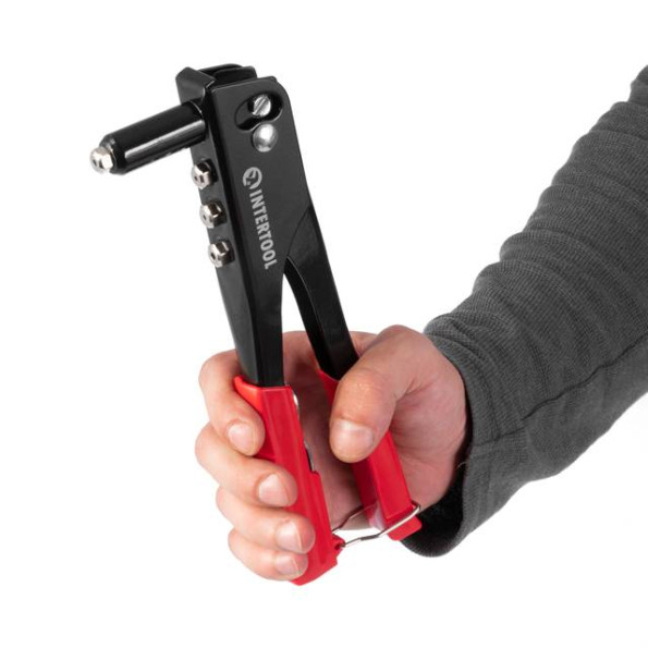 Пистолет заклепочный ручной, диаметр заклепки 3,2; 4; 4,8 мм INTERTOOL RT-0001 -
                                                        Фото 7