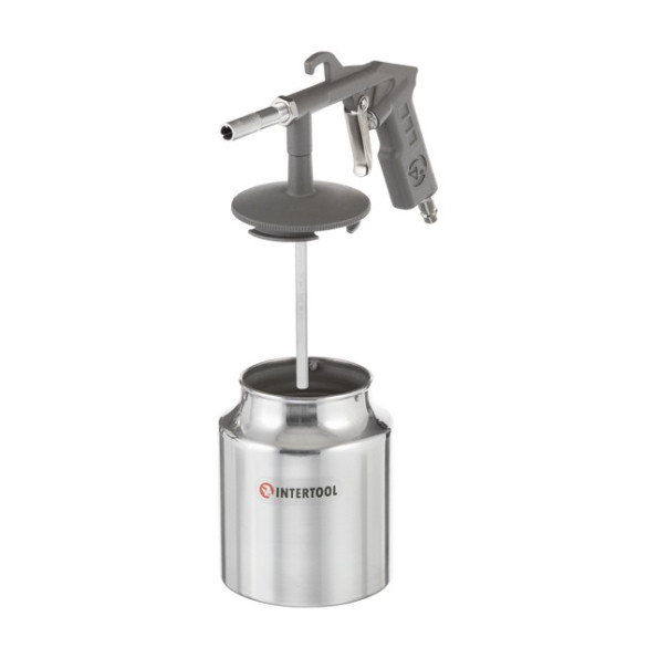 Пістолет піскоструминний форсунка 6 мм, нижня подача піску, бачок 1000 мл, метал, 8 атм -
                                                        Фото 3