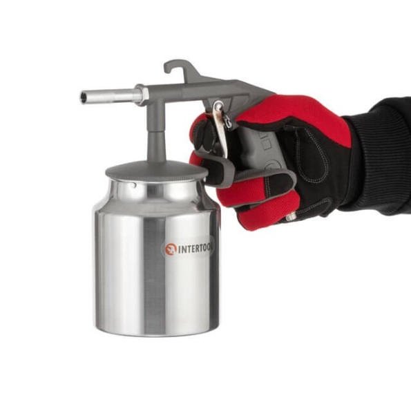 Пістолет піскоструминний форсунка 6 мм, нижня подача піску, бачок 1000 мл, метал, 8 атм -
                                                        Фото 7