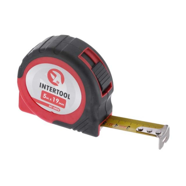 Рулетка с фиксатором 5м*19мм INTERTOOL MT-0405 Рулетка с фиксатором 5м*19мм INTERTOOL MT-0405
