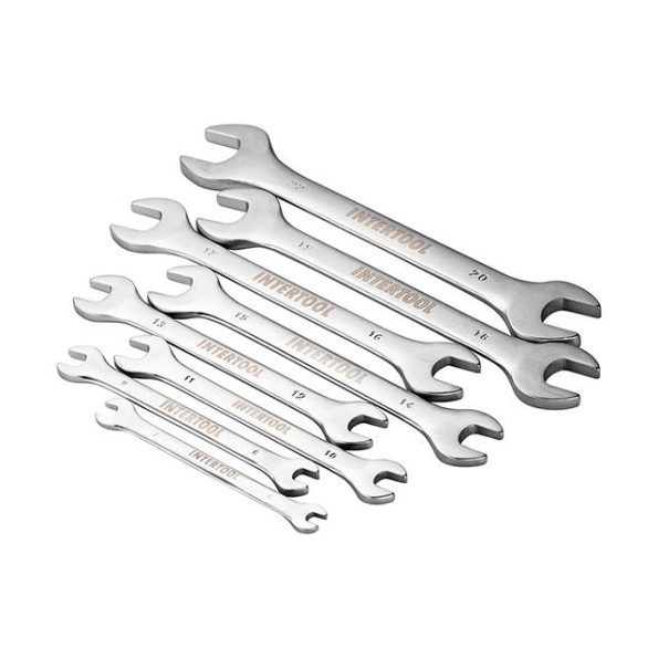 Набор рожковых ключей 8 шт, 6-22 мм Cr-V INTERTOOL HT-1002 -
                                                        Фото 3