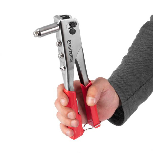 Пистолет заклепочный ручной усиленный, диаметр применяемой заклепки 3,2; 4; 4,8 мм INTERTOOL RT-0004 -
                                                        Фото 7