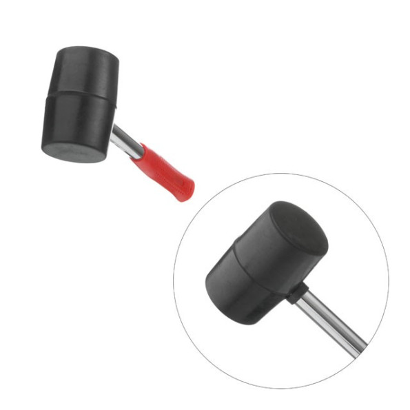 Киянка гумова 450г, 65 мм, чорна гума, металева ручка -
Фото 4 Киянка гумова 450г, 65 мм, чорна гума, металева ручка -
Фото 4